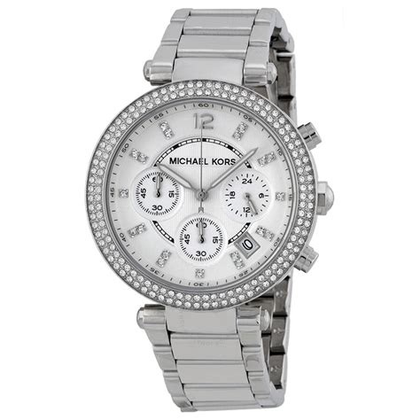 michael kors parker chronograph stainless steel women's watch|Michael Kors mk5353 ladies watch.